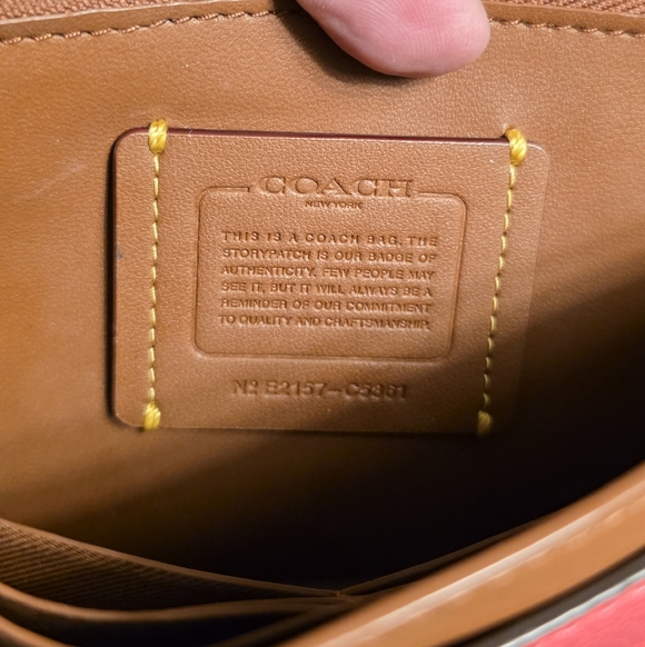 Coach Hayden Watermelon Crossbody or Clutch Brass Accents C5361 - Picture 4 of 8